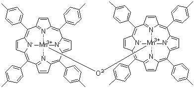 mu-Oxobis[5,10,15,20-tetrakis(4-methylphenyl)-21H,23H-porphinato(2-)-N21,N22,N23,N24]dimanganese molecular structure (CAS 154089-44-8)
