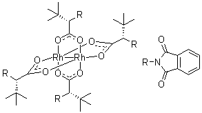 structure of CAS# 154090-43-4, Tetrakis[N-phthaloyl-(S)-tert-leucinato]dirhodium