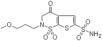 3,4-Dihydro-2-(3-methoxypropyl)-4-oxo-2H-thieno[3,2-e]-1,2-thiazine-6-sulfonamide 1,1-dioxide molecular structure (CAS 154127-41-0)