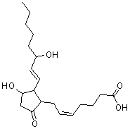 (5Z,8xi,12xi,13E)-11,15-Dihydroxy-9-oxoprosta-5,13-dien-1-oic acid molecular structure (CAS 154170-57-7)