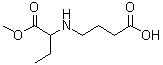 2-[(3-羧基丙基)氨基]丁酸甲酯分子结构 (CAS 1543300-90-8)