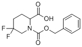 1-((Benzyloxy)carbonyl)-5,5-difluoropiperidine-2-carboxylic acid molecular structure (CAS 1543789-74-7)