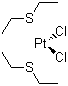 结构式 CAS# 15442-57-6, 顺式二氯二(二乙基硫醚)铂(II); 顺式二(二乙基硫醚)二氯化铂(II)