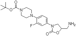 4-[4-[5-(Aminomethyl)-2-oxo-3-oxazolidinyl]-2-fluorophenyl]-1-piperazinecarboxylic acid tert-butyl ester molecular structure (CAS 154590-42-8)