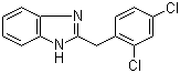 structure of CAS# 154660-96-5, 2-(2,4-Dichlorobenzyl)-1H-benzimidazole;2-[(2,4-Dichlorophenyl)methyl]-1H-benzimidazole