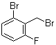 structure of CAS# 1548-81-8, 2-Bromo-6-fluorobenzyl bromide;1-Bromo-2-(bromomethyl)-3-fluorobenzene; 1-Bromo-2-bromomethyl-3-fluorobenzene