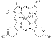 Ferriheme hydroxide molecular structure (CAS 15489-90-4)