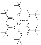 结构式 CAS# 15492-52-1, 三(2,2,6,6-四甲基-3,5-庚二酮酸)镱