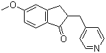 结构式 CAS# 154932-68-0, 5-甲氧基-2-(吡啶-4-甲基)-2,3-二氢-1H-茚-1-酮