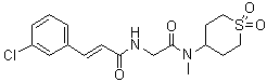 (2E)-3-(3-Chlorophenyl)-N-[2-[methyl(tetrahydro-1,1-dioxido-2H-thiopyran-4-yl)amino]-2-oxoethyl]-2-propenamide molecular structure (CAS 1550008-55-3)