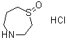 1,4-硫氮杂环庚烷 1-氧化物盐酸盐分子结构 (CAS 1551369-52-8)