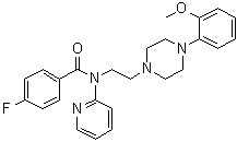 4-Fluoro-N-[2-[4-(2-methoxyphenyl)piperazin-1-yl]ethyl]-N-pyridin-2-ylbenzamide molecular structure (CAS 155204-26-5)