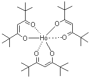 三(2,2,6,6-四甲基-3,5-庚二酮)钬分子结构 (CAS 15522-73-3)