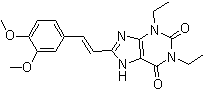 8-[(1E)-2-(3,4-Dimethoxyphenyl)ethenyl]-1,3-diethyl-3,9-dihydro-1H-purine-2,6-dione molecular structure (CAS 155270-98-7)