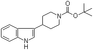 结构式 CAS# 155302-28-6, 4-(1H-吲哚-3-基)哌啶-1-甲酸叔丁酯