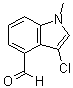 3-Chloro-1-methyl-1H-indole-4-carboxaldehyde molecular structure (CAS 1553729-03-5)