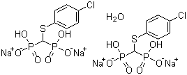 Tiludronate disodium hemihydrate molecular structure (CAS 155453-10-4)