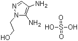 4,5-Diamino-1-(2-hydroxyethyl)pyrazole sulfate molecular structure (CAS 155601-30-2)
