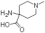 结构式 CAS# 15580-66-2, 4-氨基-1-甲基哌啶-4-羧酸