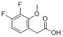 结构式 CAS# 1558274-26-2, 2-(3,4-二氟-2-甲氧基苯基)乙酸