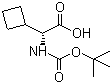 结构式 CAS# 155905-78-5, Boc-D-环丁基甘氨酸; (R)-叔丁氧羰基氨基环丁基乙酸