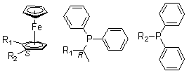 结构式 CAS# 155941-31-4, (1S)-1-(二苯基膦基)-2-[(1R)-1-(二苯基膦基)乙基]二茂铁