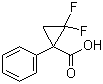 structure of CAS# 156021-07-7, 2,2-Difluoro-1-phenylcyclopropanecarboxylic acid