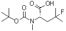 N-[(1,1-Dimethylethoxy)carbonyl]-4-fluoro-N-methyl-L-leucine molecular structure (CAS 156047-44-8)