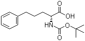 结构式 CAS# 156130-68-6, (R)-2-叔丁氧羰基氨基-5-苯戊酸