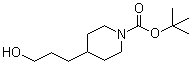 3-(N-Boc-piperidin-4-yl)propanol molecular structure (CAS 156185-63-6)