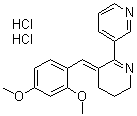 structure of CAS# 156223-05-1, (3E)-3-[(2,4-Dimethoxyphenyl)methylene]-3,4,5,6-tetrahydro-2,3'-Bipyridine dihydrochloride;DMBX-anabaseine; DMXB-A; GTS 21