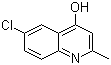 structure of CAS# 15644-86-7, 6-Chloro-2-methylquinolin-4-ol