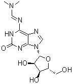 structure of CAS# 156706-72-8, N-[(Dimethylamino)methylene]-1,2-dihydro-2-oxoadenosine