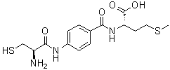 N-[4-[[(2R)-2-Amino-3-mercapto-1-oxopropyl]amino]benzoyl]-L-methionine molecular structure (CAS 156707-43-6)