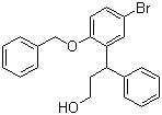 3-(2-Benzyloxy-5-bromophenyl)-3-phenylpropan-1-ol  molecular structure (CAS 156755-25-8)