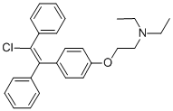 structure of CAS# 15690-57-0, trans-Clomiphene Hydrochloride;2-[4-[(E)-2-chloro-1,2-diphenylethenyl]phenoxy]-N,N-diethylethanamine