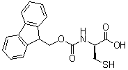 N-[芴甲氧羰基]-D-半胱氨酸分子结构 (CAS 157355-80-1)