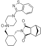 (3aR,4S,7R,7aS)-2-[[(1R,2R)-2-[[4-(1,2-Benzisothiazol-3-yl)-1-oxido-1-piperazinyl]methyl]cyclohexyl]methyl]hexahydro-4,7-methano-1H-isoindole-1,3(2H)-dione molecular structure (CAS 1574569-32-6)