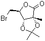 5-溴-5-脱氧-2,3-O-异丙亚基-2-C-甲基-D-核糖酸-gamma-内酯分子结构 (CAS 157666-07-4)