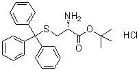 结构式 CAS# 158009-03-1, S-(三苯基甲基)-L-半胱氨酸叔丁酯盐酸盐