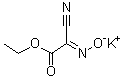 结构式 CAS# 158014-03-0, 氰基(羟基亚胺基)乙酸乙酯钾盐