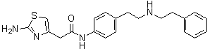 2-Amino-N-[4-[2-[(2-phenylethyl)amino]ethyl]phenyl]-4-thiazoleacetamide molecular structure (CAS 1581284-82-3)