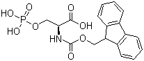 structure of CAS# 158171-15-4, Fmoc-O-phospho-L-serine;Fmoc-Ser(PO3H2)-OH