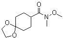 N-Methoxy-N-methyl-1,4-dioxaspiro[4.5]decane-8-carboxamide molecular structure (CAS 158243-48-2)