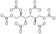 Mannite hexanitrate molecular structure (CAS 15825-70-4)