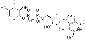 结构式 CAS# 15839-70-0, 鸟苷二磷酰岩藻糖