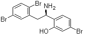 结构式 CAS# 1585969-24-9, 2-[(1R)-1-氨基-2-(2,5-二溴苯基)乙基]-5-溴苯酚