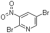 2,5-二溴-3-硝基吡啶分子结构 (CAS 15862-37-0)