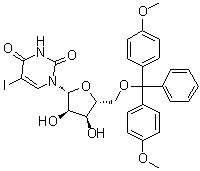 5'-O-[Bis(4-methoxyphenyl)phenylmethyl]-5-iodouridine molecular structure (CAS 158728-68-8)