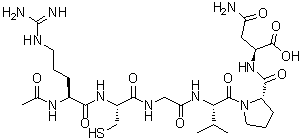 结构式 CAS# 158841-76-0, N2-乙酰基-L-精氨酰-L-半胱氨酰甘氨酰-L-缬氨酰-L-脯氨酰-L-alpha-天冬氨酰胺